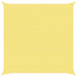 vidaXL Voile d'ombre Jaune et blanc 7 x 7 m 100   polyester Oxford