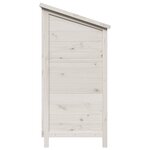 vidaXL Abri de jardin Blanc 106 x 56 x 113 5 cm Bois de Sapin Massif