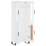 vidaXL Buffet haut Blanc 69 5x34x180 cm Bois d'ingénierie
