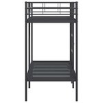 vidaXL Lit superposé sans matelas noir 75x190 cm acier