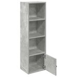 vidaXL Bibliothèque gris béton 31x24x102 cm bois d'ingénierie