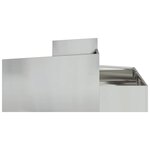 vidaXL Cache-pot de jardin Argent 100 x 100 x 50 cm Acier galvanisé