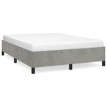 vidaXL Cadre de lit gris clair 137x190 cm velours