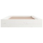 vidaXL Cadre de lit Blanc 90x200 cm Bois massif