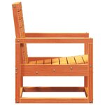 vidaXL Chaise de jardin cire marron 57 5x63x76 cm bois de pin massif