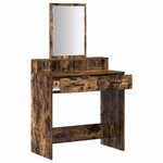 vidaXL Table de Toilette Chêne fumé 79 x 41 x 140 cm Bois d'ingénierie