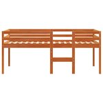 vidaXL Lit haut sans matelas cire marron 80x200 cm bois massif