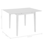 vidaXL Mobilier de salle à manger 5 Pièces MDF Blanc