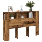 vidaXL Armoire de tête de lit vieux bois 160x18 5x103 5 cm