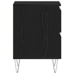 vidaXL Cabinets de chevet 2 Pièces Chêne Noir 40x35x50 cm Bois d'ingénierie