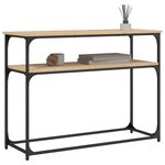 vidaXL Table console chêne sonoma 100x35 5x75 cm bois d'ingénierie