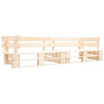 vidaXL Canapés de jardin palette 2 Pièces avec coussins gris Pinède