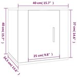 vidaXL Meuble TV mural Chêne fumé 40x34 5x40 cm