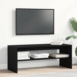 vidaXL Meuble TV chêne noir 100x40x40 cm bois d'ingénierie