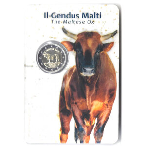 2 euros commémorative Malte 2025 coffret BU - Le B uf Maltais.