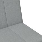 vidaXL Canapé-lit à 2 places avec repose-pied gris clair tissu