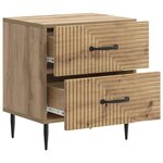 vidaXL Cabinet de chevet Chêne artisanal 43 x 34 5 x 47 5 cm
