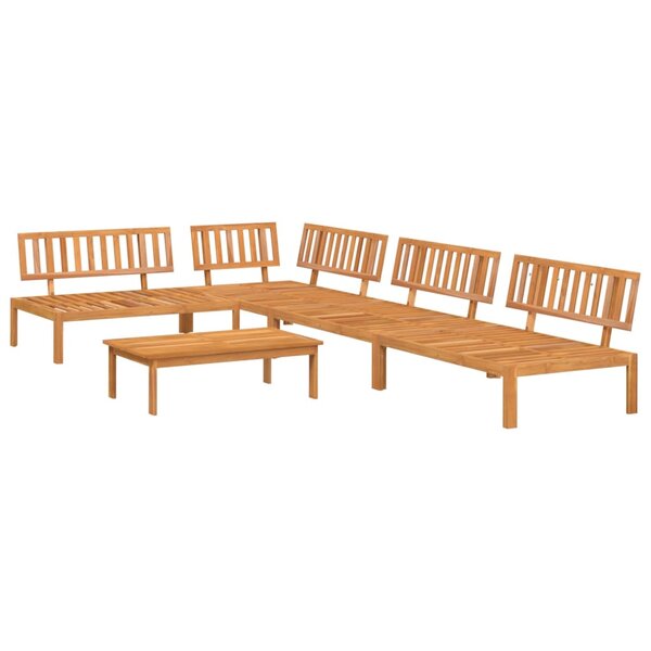 vidaXL Salon palette de jardin 5 Pièces bois d'acacia massif