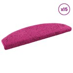 vidaXL Tapis d'escalier auto-adhésifs 15 Pièces Rose 80 x 24 5 x 3 5 cm