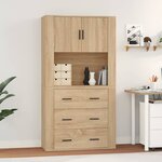 vidaXL Buffet haut Chêne sonoma Bois d'ingénierie