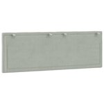 vidaXL Coussin de tête de lit gris clair 140 cm velours