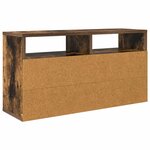 vidaXL Basboard avec tiroir Chêne fumé 72 x 22 5 x 38 cm