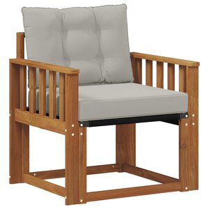 vidaXL Canapé d’extérieur Bois d'Acacia Massif Gris Naturel et Clair