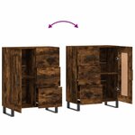 vidaXL Buffet chêne fumé 69 5x34x90 cm bois d'ingénierie