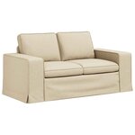 vidaXL Canapé 2 Pièces Crème 182 x 80 x 82 cm tissu