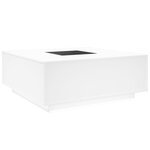 vidaXL Table basse avec LED infini blanc 100x100x40 cm
