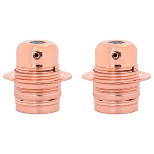 vidaXL Douilles de lampe 2 Pièces bronze or rose E27