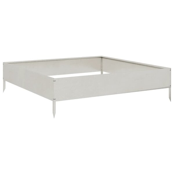 vidaXL Lit surélevé de jardin 100x100x26 cm acier inoxydable