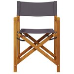 vidaXL Chaises pliables de jardin lot de 6 gris foncé tissu