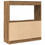 vidaXL Buffet haut chêne artisanal 92x33x100 cm bois d'ingénierie