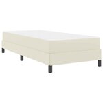 vidaXL Lit avec matelas Crème 90 x 190 cm Faux cuir