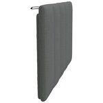 vidaXL Coussin de tête de lit gris foncé 80 cm tissu