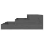 vidaXL Jardinière Gris 78x78x27 cm Bois massif de pin