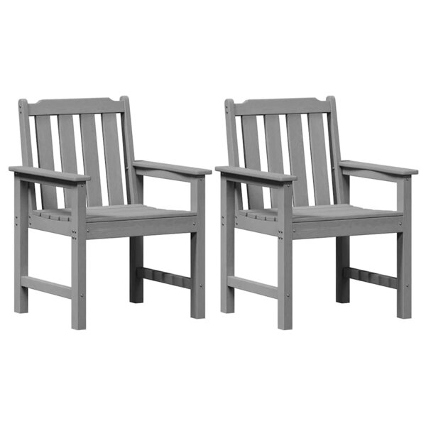 vidaXL Chaises de jardin 2 Pièces - Gris clair HDPE