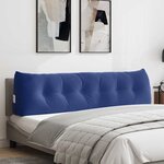 vidaXL Coussin de Dos Bleu police 180 x 24 x 50 cm Velours