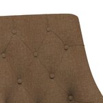 Vidaxl chaise pivotante de salle à manger marron tissu