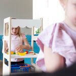 Tour d'apprentissage - CHILDREN'S SHOP - bois vernis et tableau ardoise