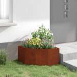 vidaXL Jardinière d'Angle Rouillé 60 x 60 x 35 cm