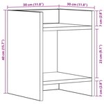 vidaXL Support de Plante Chêne artisanal 30 x 30 x 40 cm