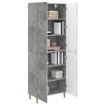 vidaXL Ensemble de Meubles 2 Pièces Gris béton Bois d'ingénierie
