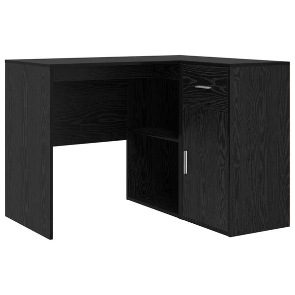 vidaXL Bureau d'angle avec tiroir 2 Pièces Chêne noir 102 x 50 x 75 cm