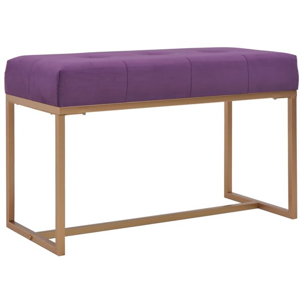 Banc banquette 80 x 36 x 45 cm velours violet 02_0010833