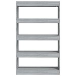 vidaXL Bibliothèque/Séparateur de pièce Sonoma gris Bois d'ingénierie