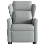 vidaXL Fauteuil de massage inclinable Gris clair Tissu