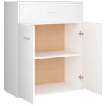 vidaXL Buffet blanc 60x30x75 cm bois d'ingénierie