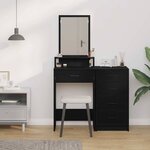 vidaXL Coiffeuse Chêne noir 50 x 41 x 140 cm Bois d'ingénierie